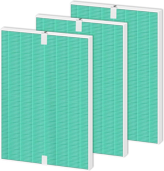3 Pack 116130 HEPA Toxin Absorber Replacement Filter H for Winix 5500-2 Am80 Plasmawave Air Purifier True HEPA Filter,Green