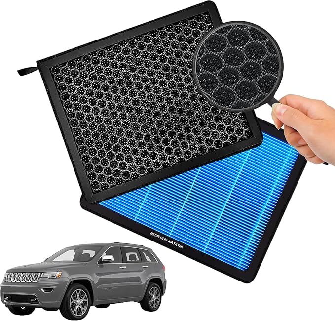 Cabin Air Filter CF11183 Fits 2011-2025 Dodge Durango and 2011-2021 Jeep Grand Cherokee, Honeycomb Structure and Activated Carbon, Durable and Sturdy (1 Pack)