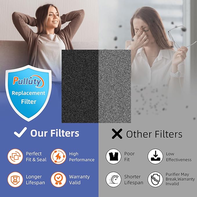 115115 HEPA Smoke Remover Replacement Filter A for Winix Plasmawave Air Purifier C535 5300 5300-2 6300 6300-2 P300 AM90 C909 9800,H13 True HEPA Size 21 Filters,3 Pack,Black