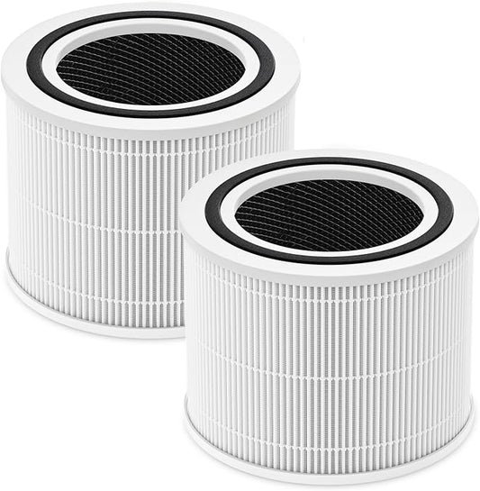 Core 300 Replacement Filter for LEVOIT Core 300 Core300-P Core 300S Core 300S/P VortexAir Air Purifier, Core 300-RF, 3-in-1 HEPA Activated Carbon, 2 Pack, White, Core 300-P