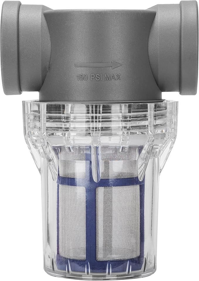 1'' Female NPT in-Line Strainer - Garden Hose Filter for High Pressure Washer, Sediment Filter with 100 Mesh Stainless Steel Screen (1'' 100 Mesh)