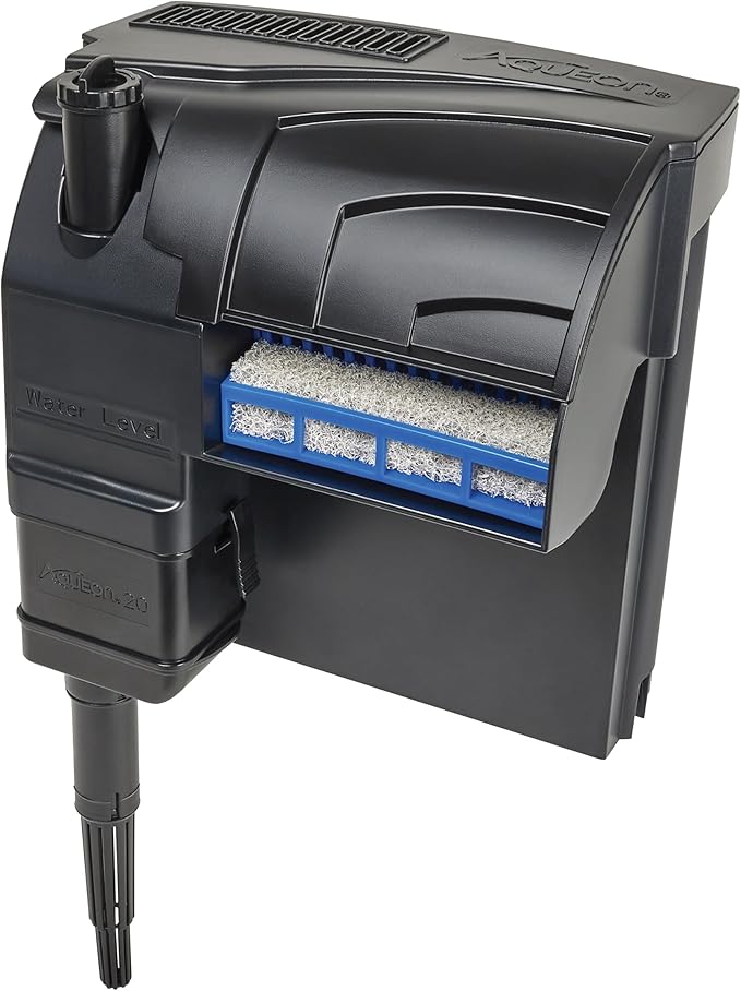 Aqueon SmartClean Power Filter with EcoRenew Filter Cartridge, Quick and Easy Water Changes, Quiet Operation, Adjustable Flow, for 20-30 Gallon Freshwater and Saltwater Aquariums, Large