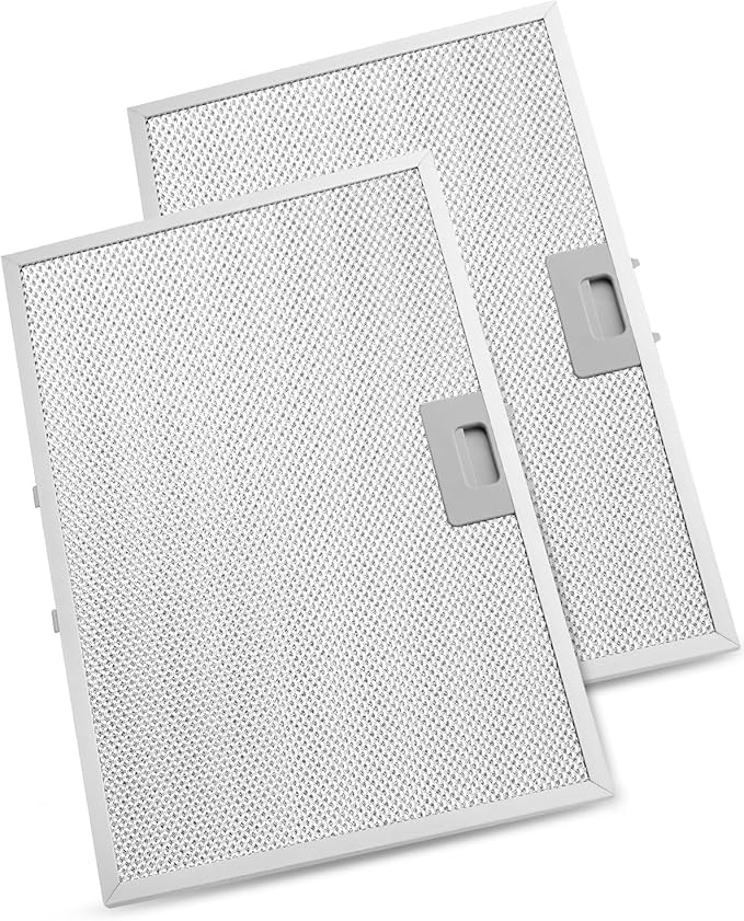 2 Pcs WB02X11012 Range Hood Grease Filter Compatible with GE Series JV565H1BB JV565H1CC JV565H1WW Range Hoods and Multiple Brands and Models, Washable Filter Replace 1084673 AH951994 EA951994 PS951994