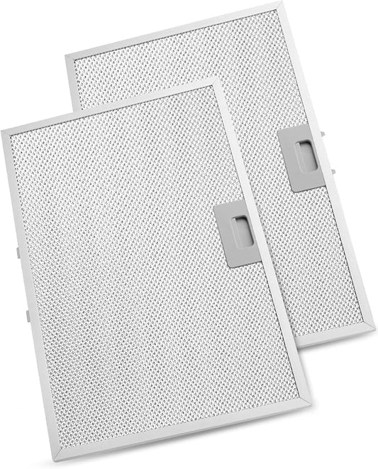 2 Pcs WB02X11012 Range Hood Grease Filter Compatible with GE Series JV565H1BB JV565H1CC JV565H1WW Range Hoods and Multiple Brands and Models, Washable Filter Replace 1084673 AH951994 EA951994 PS951994