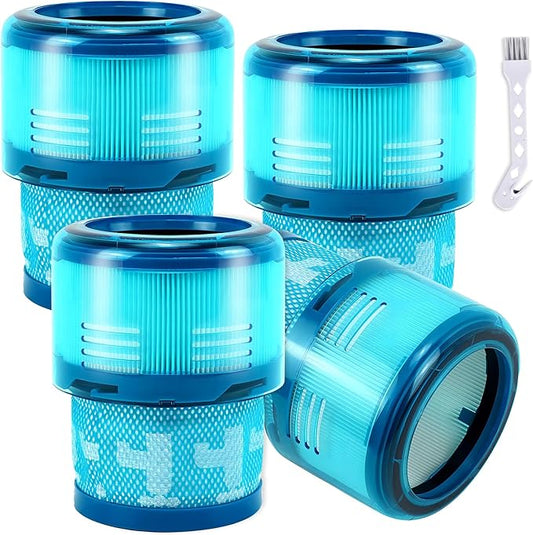 ATXKXE Gen5 Filter Replacement, Compatible with Dyson Gen5detect Absolute, Gen5outsize Absolute, Gen5detect Fluffy Cordless Vacuum Cleaner, 4 Pack Filters and 1 Clean Brush