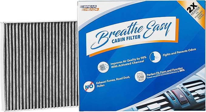Spearhead Odor Defense Breathe Easy Cabin Filter | Fits 08-17 Enclave, 09-17 Traverse, 07-16 Acadia, 2017 Acadia Limited, 07-10 Outlook Like OEM | Up to 25% Longer Lasting w/Activated Carbon (BE-663)