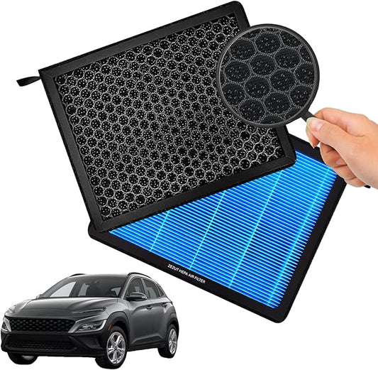 Cabin Air Filter CF12160 Fits 2016-2021 Hyundai Tucson, 2018-2023 Kona, 2022-2023 Kona N, Veloster, 2020-2025 Venue, 2017-2025 Kia Sportage, 2020-2024 Soul, 2021-2025 Seltos, Activated Carbon Beads