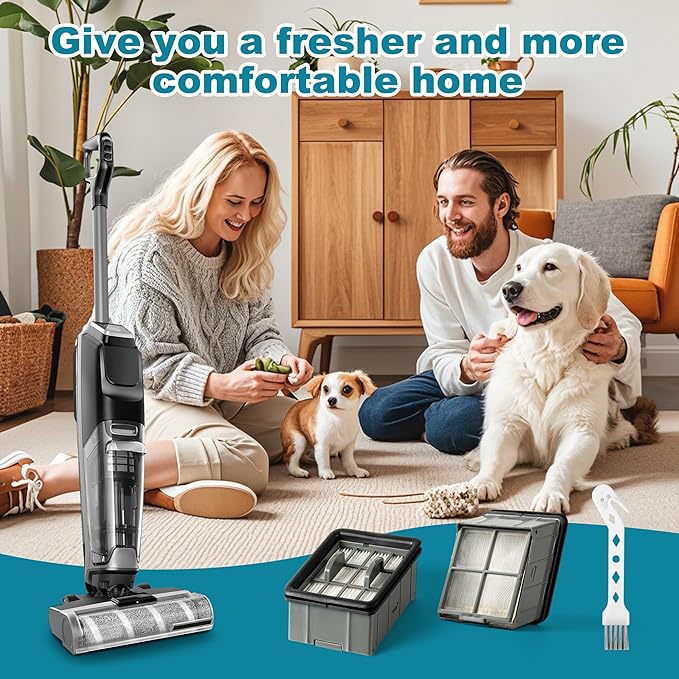 3930F 3882 HEPA Filter Replacement Compatible with Bissell CrossWave OmniForce Edge Cordless Multi-Surface Hard Floor Cleaner Wet Dry Vacuum, 4 Bissell FreshStart Filters for Select CrossWave, 1640066