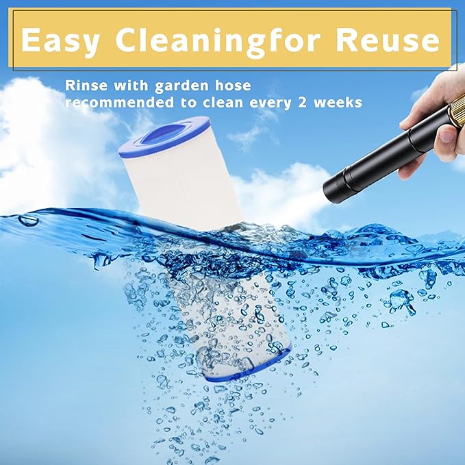 FC-0172 Spa Filter Replacement for SC757, PWW50L, 4CH-949, FIL50-5D13H15FCT-3, SD-01143, 817-4050, PDC570-AFS, 50 Sq.ft. Hot Tub Filter(2 Pack)