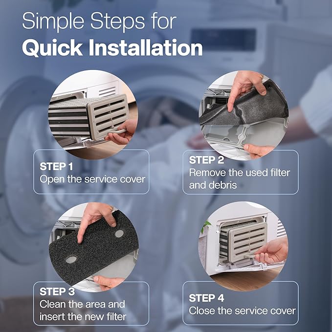 2 Plinth Filter for Miele Dryer T1 [9164761] Replacement