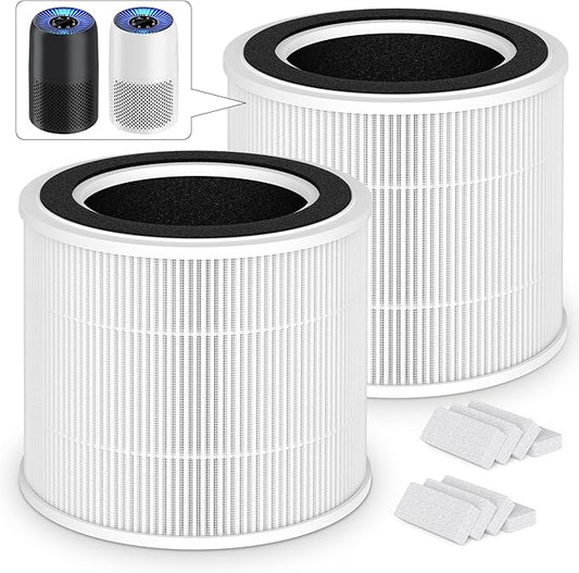 2 Packs AP100-A/B Air Filter Compatible with AromaRoom AP100-A White / AP100-B Black Air Cleaner Purifier,2 Packs 3-in-1 AP100-A Premium Replacement Filters and Extra 8 Packs Aroma Pads
