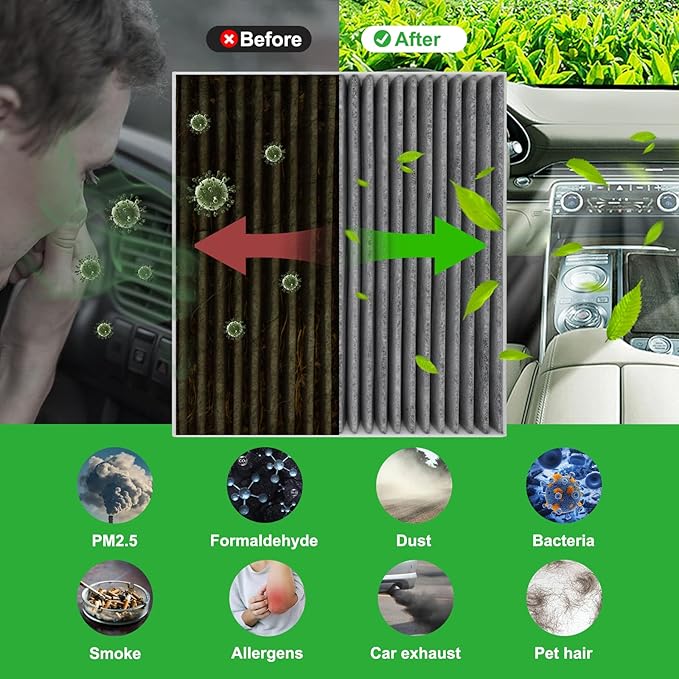 Engine & Cabin Air Filter Set for Hyundai Santa(2021-2025), Sonata(2020-2025), Tucson(2022-2025), Sport-age(2023-2024), K5(2021-2025), Sorento(2021-2025); Replace 28113-L1000, 97133-L1000