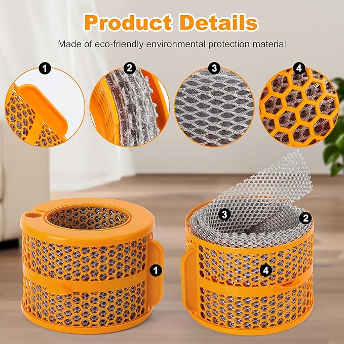 PH04 PH03 Evaporator Filter Replacement Assembly Compatible with Dyson PH01 PH02 PH03 PH04 PH3A Purifier Humidify + Cool, 2 Pack Air Purifier Humidifier Evaporator Filter, 1 Cleaning Brush