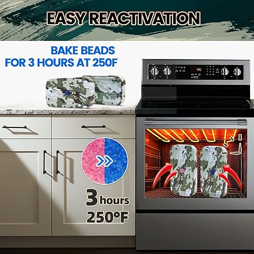 1 Pack Gun Safe Dehumidifier 40 Gram Reusable Indicating Silica Gel Desiccant Canister- Camouflage Rechargeable Humidity Moisture Absorbs for Car Closet Cabinet Storage Box