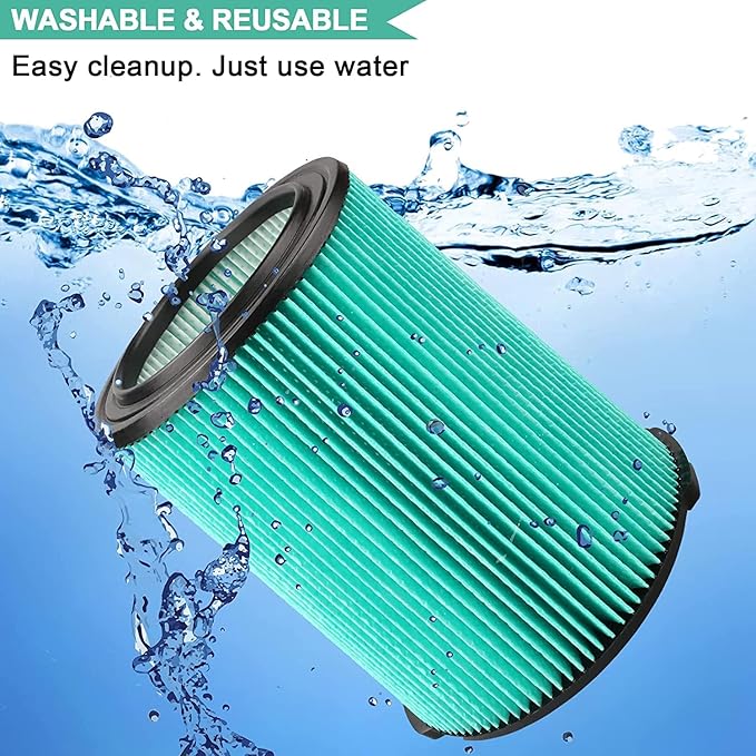 Cartridge Filter for Craftsman CMXZVBE38753 fit CRAFTSMAN 38753 HEPA Media Wet/Dry Vac Filter for 5 to 20 Gallon shop vacuums (9-38753) (2 Pack)