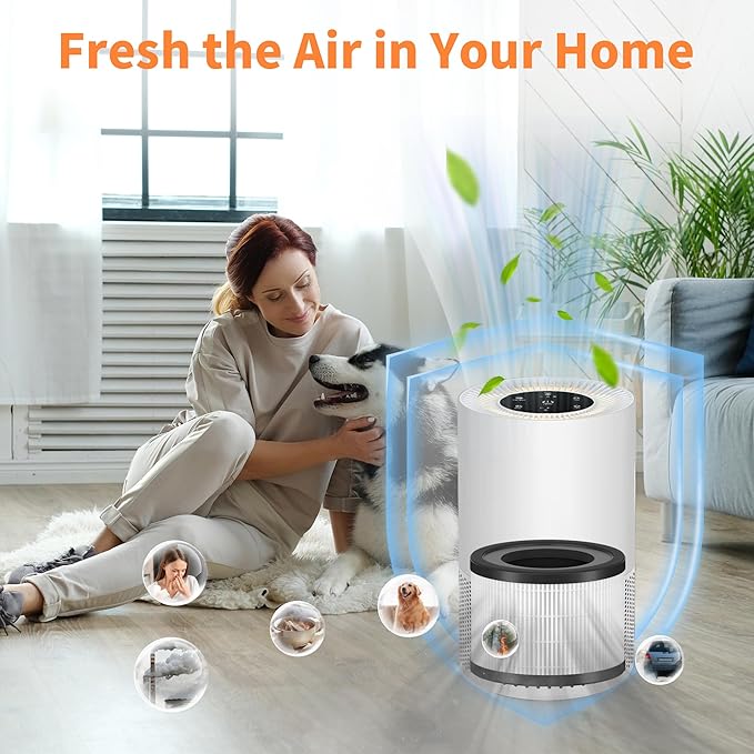 4 Packs AP-S0610L Replacement Filter Compatible with Mooka AP-S0610L Air Cleaner Purifier, 3-Stage Filtration System