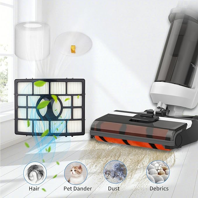 Foam Hepa Filter Brushroll Roller for Shark APEX DuoClean Lift-Away AX950 AX951 AX952 AZ1000 40 AZ1000W AZ1002 40 AZ1002BRN ZU881 ZU885 NV830 NV831 NV835 vacuum,part # 1173FT950,XFF650 and XHF650