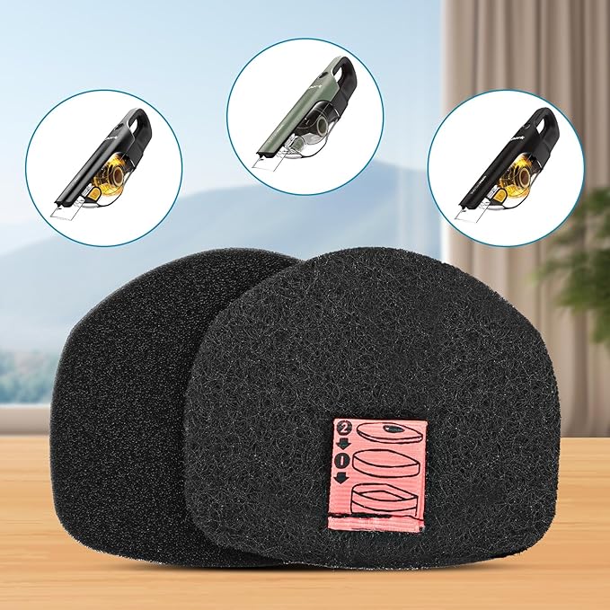 6 Pack Replacement Filters Compatible with Shark CH951 UltraCyclone Pet Pro Plus Cordless Handheld Vacuum - Foam Felt Filter Set for Shark CH901 CH950 CH951C CH900WM - XL Dust Cup Replacement Parts