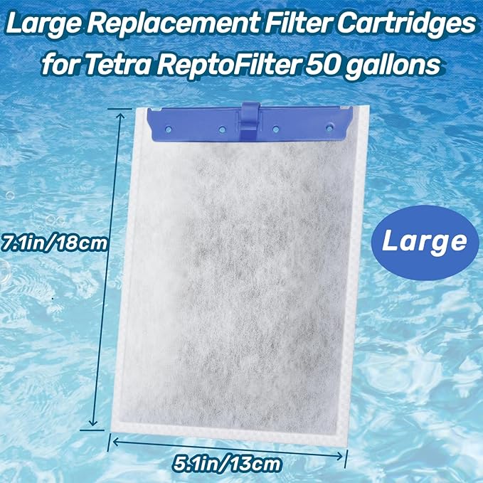 Aquarium Filter Cartridge Compatible with Tetra Whisper Bio-Bag Power Filters, Replacement Filter Cartridges for Tetra ReptoFilter Cartridges Aquariums (12 Packs, Large)