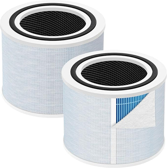 2 Pack Core 300 Replacement Filter for LEVOIT Core 300 and Core 300S Air Purifier, 4-in-1 Smoke Remover Filter Efficiency Activated Carbon Filtration System, Core 300-RF-SR