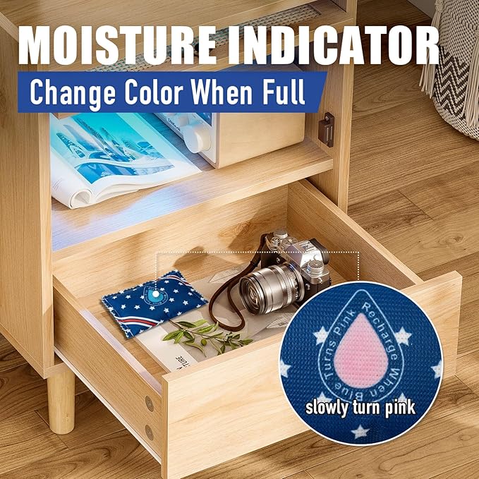 Rechargeable Dehumidifier Bags 5 Pack (100g Each) - Silica Gel Moisture Absorbers for Closet, Car, Gun Safe, Garage Storage, RV - Reusable by Microwave Heating