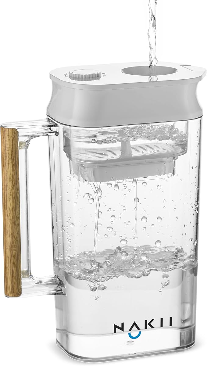 Water Filter Pitcher - Long Lasting 150 Gallons, Supreme Fast Filtration and Purification Technology, Removes Chlorine, Metals for Clean Tasting Drinking Water, WQA Certified,