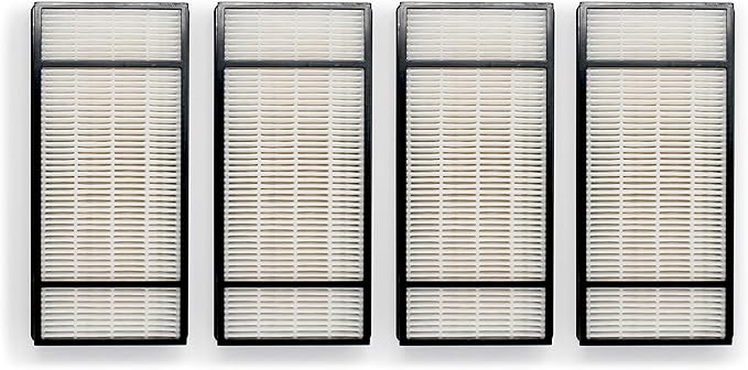 Fette Filter - Premium True Hepa H13 Filter H Compatible with Honeywell HEPA Tower Model HPA-050 HPA-060 HPA-061 HPA-150 HPA-160 HHT-055 HHT-155 (QTY4) Part # HRF-H1 HRF-H2 Filter H