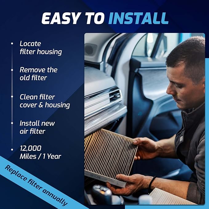 AirTechnik CF12436 Cabin Air Filter w/Activated Carbon | Fits 2016-2026 Select Subaru Ascent, Crosstrek, Impreza, Legacy, Outback, XV, Toyota, C-HR, Corolla, Prius, RAV4, Venza - 72880-FL00A