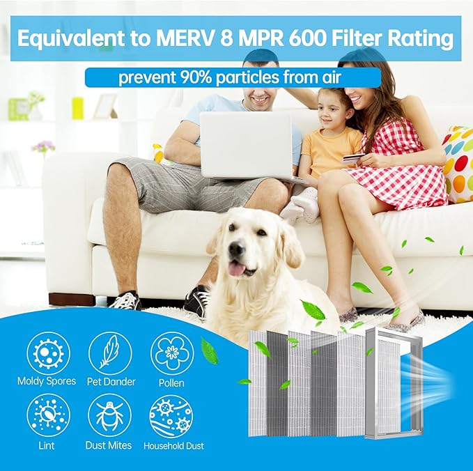 UBeesize 16x25x4 Reusable Electrostatic Air Filter HVAC AC Furnace Filter,Washable, Lasts a Lifetime,Permanent Air Filter,Breathe Fresher,Home And Office(Actual Size:15.35x24.37x3.58Inch)