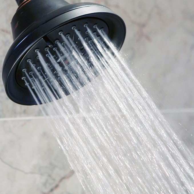 Massage Shower Head With Mist - High Pressure Boosting, Multi-Function, Massaging Rainfall Showerhead For Low Flow Showers & Adjustable Water Saving Nozzle, 1.8 GPM - Oil-Rubbed Bronze