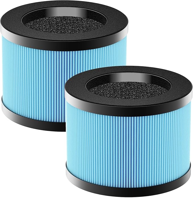 MK0I MK0b TZ-K1 DH-JH01 HEPA Replacement Filter for Tolife TZ-K1, for FreAire KN6391, for Kloudi DH-JH01, for POMORON MJ001H, MJ012H, EPI081/EP1081, for Intelabe EPI080/EP1080 Air Purifier, 2 Pack