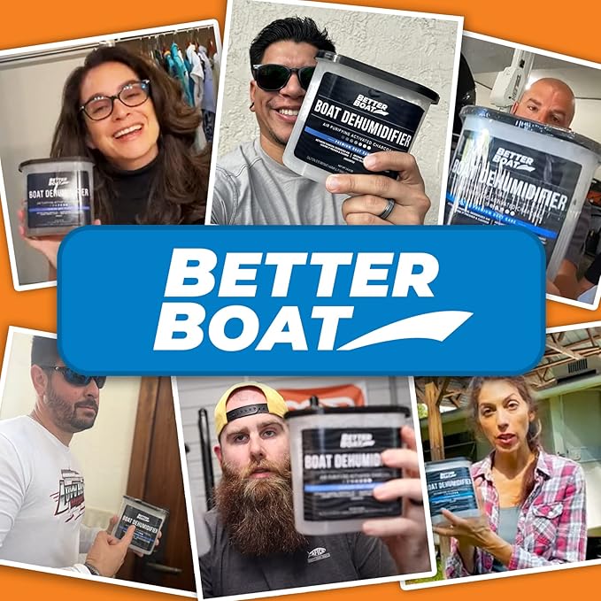 Moisture Absorber and Boat Dehumidifier, Charcoal Odor Remover for Damp Smell and Humidity, Unscented and Fragrance-Free, 2 Pack, Ideal for Basement, Closet, Home, RV, or Boating, No Refill Needed