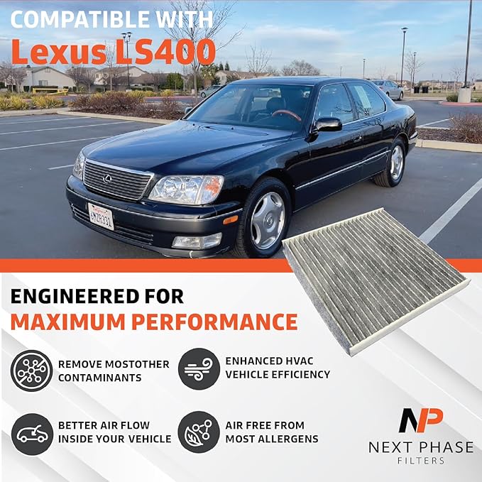 Cabin Air Filter Replacement - Pack of 1 - Made in USA - Compatible with 1995-2000 Lexus LS400 4.0L; Replaces O.E. 8713950010 and 87139YZZ02