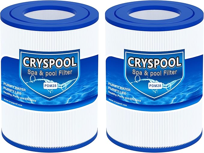 Cryspool® PDM28 Filter Compatible with Spa Filter Aqua Crest PDM28 461273, Dream Maker, 28 Sq. Ft Spa Filter Cartridge, 2 Pack