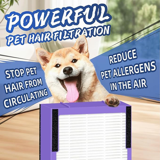 FLT4850PT HEPA Filter B Pet Replacement Compatible with G-Guardian Air Purifier AC4825 AC4825E AC4850PT AC4300 AC4800 AC4900 AC4850,4 H13 True HEPA Filters & 8 Activated Carbon Pre-Filters,#FLT4825