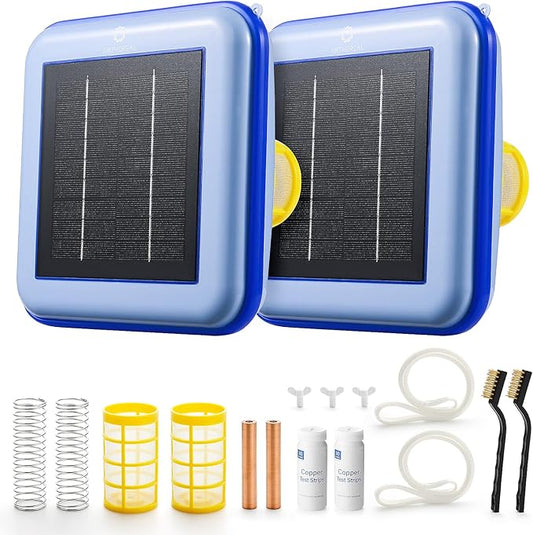 Airthereal C9 Solar Pool Ionizer, Water Purifier for 45,000 Gallons, 85% Chlorine Reduction, Keep Pool Water Crystal Clear, 2-Pack