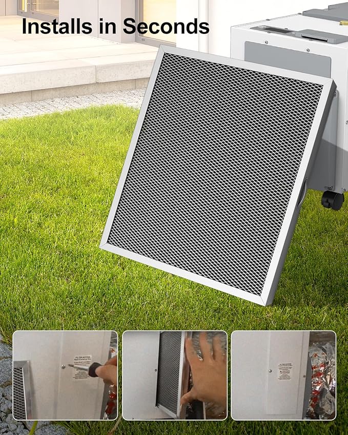 WUMZIJ 1PC 5881 Dehumidifier Filter MERV 8 Washable Compatible with Whole-House Dehumidifiers Models E100 E080 and Dehumidifying Ventilator 8192A, 12x13.5x1