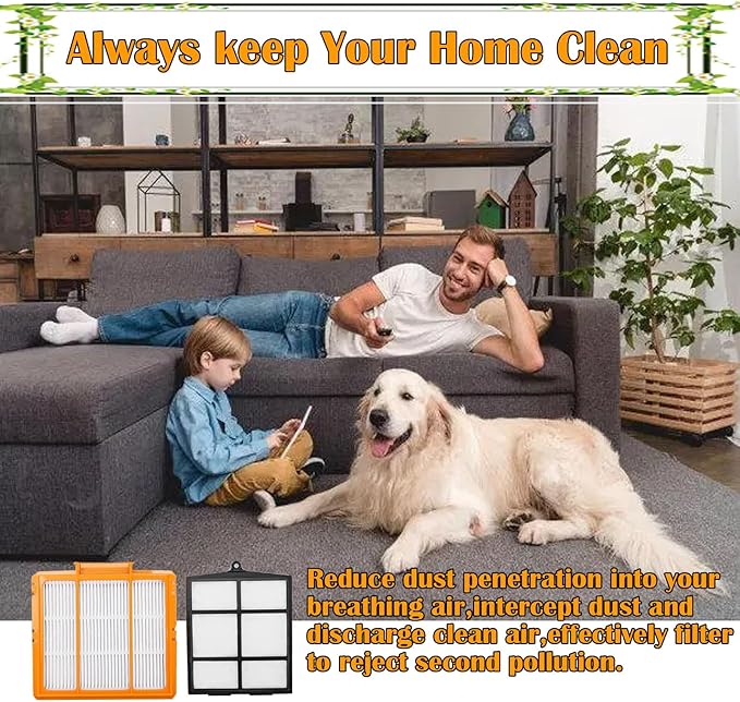 AV2501AE Filter Replacement for Shark AV2501AE, RV2502AE, AV2501S, AV2511AE, RV2610WA/RV2610WD/AV2810AE Smart AI Robot Vacuum Cleaner, Filters for Pet Hair/Dust, 4 x filters,2 x Pre-Motor Filter