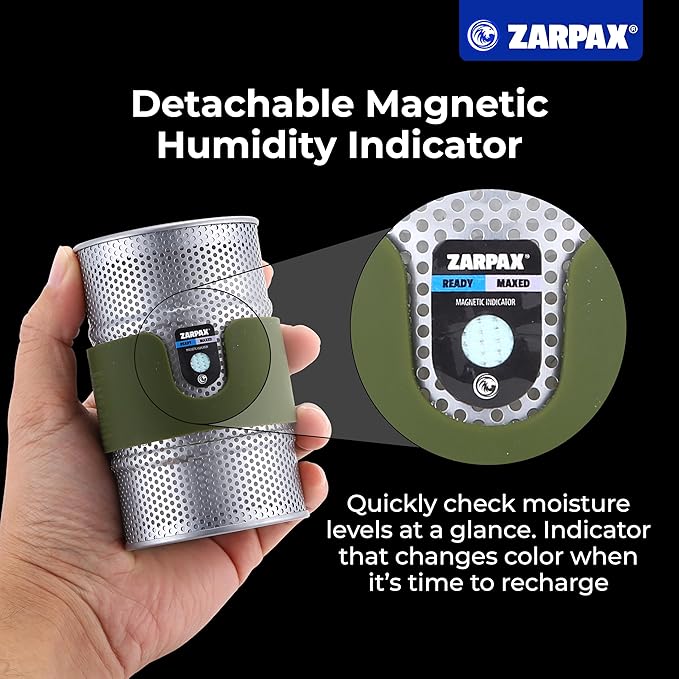 Premium 7oz Desiccant Canister for Gun Safe – Reusable Gun Safe Dehumidifier Can, Moisture Absorber for Gun Safes, Silica Gel Canister for Safe Humidity Control