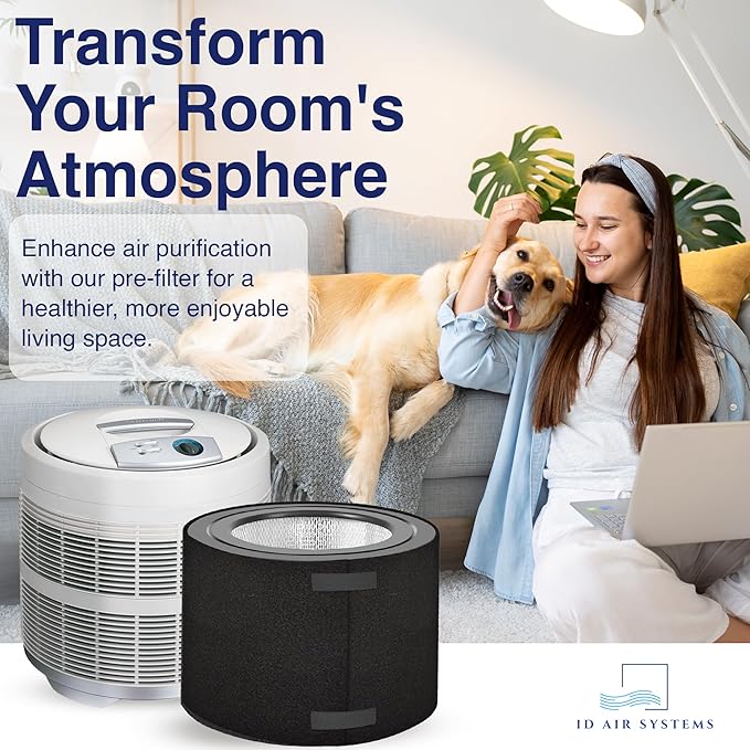 Replacement Pre-Filter Compatible with Honeywell 50250 Air Purifier – Fits Models Using True HEPA Filters – Activated Carbon and Zeolite for Odor Control (1 Pack)