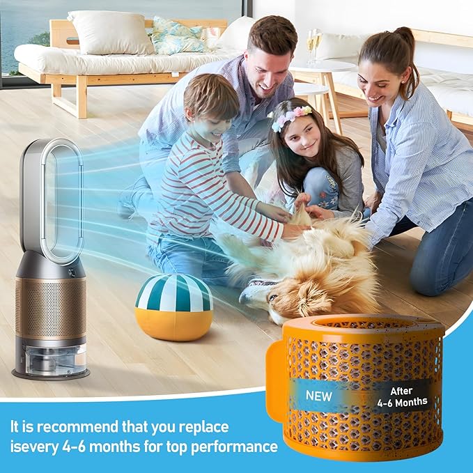 Air Purifier Carbon Fiber Evaporator Filter Replacement for Dyson PH01 PH02 PH03 PH04 PH3A, Accessory Replacement Humidifier Filters for Dyson Purifiers, 2 Pack