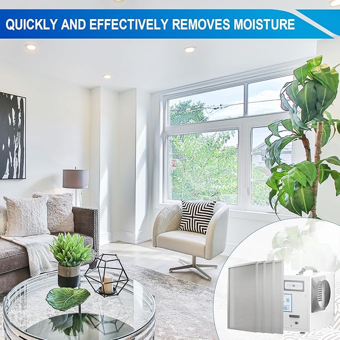 4 Pack MERV-8 Filter Replacement Set Compatible with AlorAir Basement Dehumidifiers Sentinel HD55 Sentinel HDi65