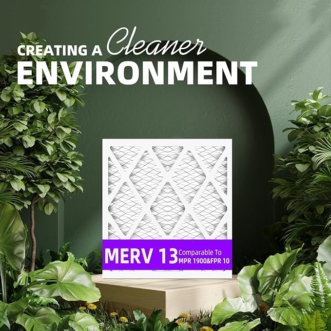 14x24x1 MERV 13 (6-Pack) Pleated Air Filter (Actual Size: 13.75" x 23.75" x 0.75") MPR 1900 & FPR 10, Furnace Air Filters