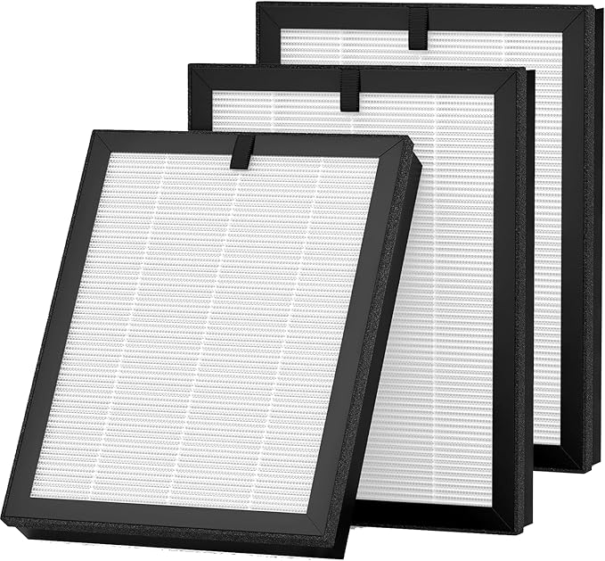 3 Packs ClearAir A5 Replacement Filter Compatible with Vewior ClearAir-A5 Air Cleaner Purifier,3-in-1 Filter of H13 True HEPA + Activated Carbon Filter + Pre-Filter
