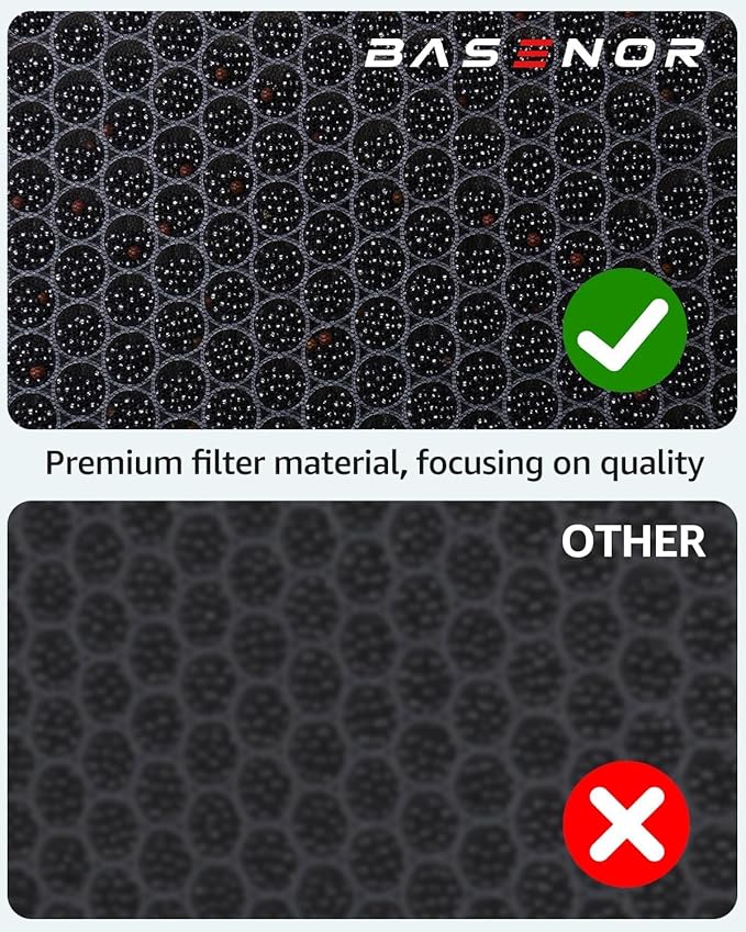 BASENOR 2026 Upgrade Tesla Model S Model X Cabin Air Filter HEPA Replacement Filter Activated Carbon Tesla Model S Plaid Model X Plaid Accessories 2022-2026