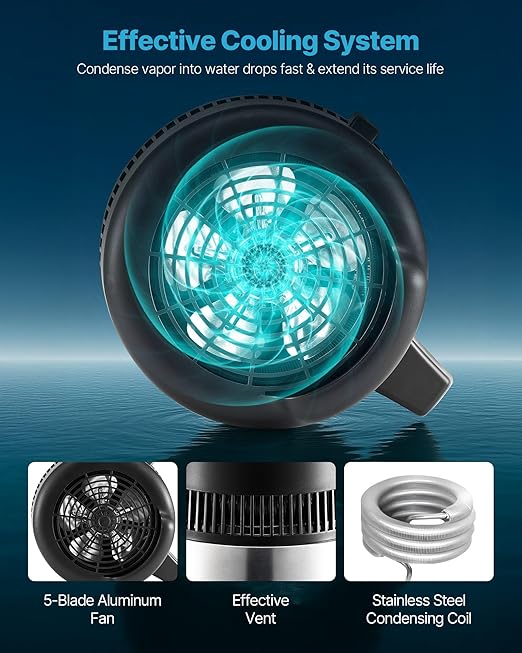 VEVOR Water Distiller, 6L 1.6 Gallon Larger Pure Water Purifier Filter For Home Table Countertop, 900W Glass Pot Distilled Maker, Stainless Steel Interior Drinking Machine to Make Clean Waters, Silver