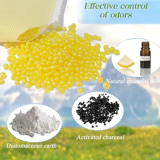 12 Pack Odor Remover Refills Compatible with Whisker OdorTrap Pod, Cat Toilet Odor Eliminates Deodorant for Litter-Robot and Traditional Litter Boxes (12* Lemon)