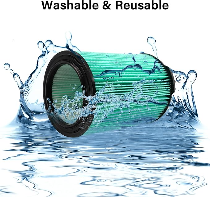 2 Pack VF6000 5-Layer Replacement Filter for Ridgid Shop Vac 5-20 Gallon Wet Dry Vacuums WD5500 WD0671 WD6425 WD7000 WD1280 WD1851 WD1680 WD1956 RV2400A 1400RV RV2600B, fit for Husky 6-9 Gallon Vacs