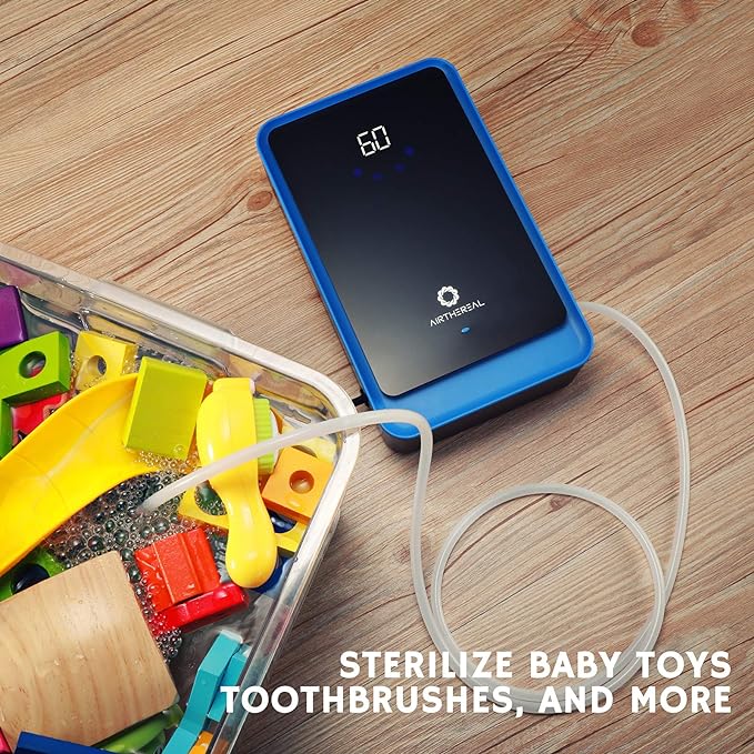 Airthereal AH1000 Portable Ozone Machine for Water and Air - 1000 mg/h, Multipurpose Liquid Ozonator with Negative Ion and Timer