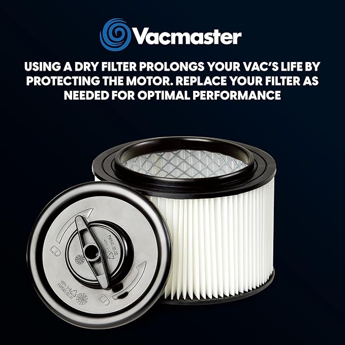 Vacmaster 4-5 Gallon Washable Cartridge Filter & Retainer – VFCF